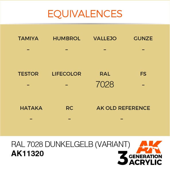 AK Interactive 3G RAL 7028 Dunkelgelb (Variant) | 8435568309838