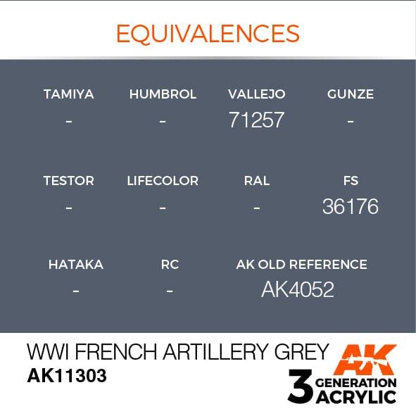 AK Interactive 3G WWI French Artillery Grey | 8435568309661