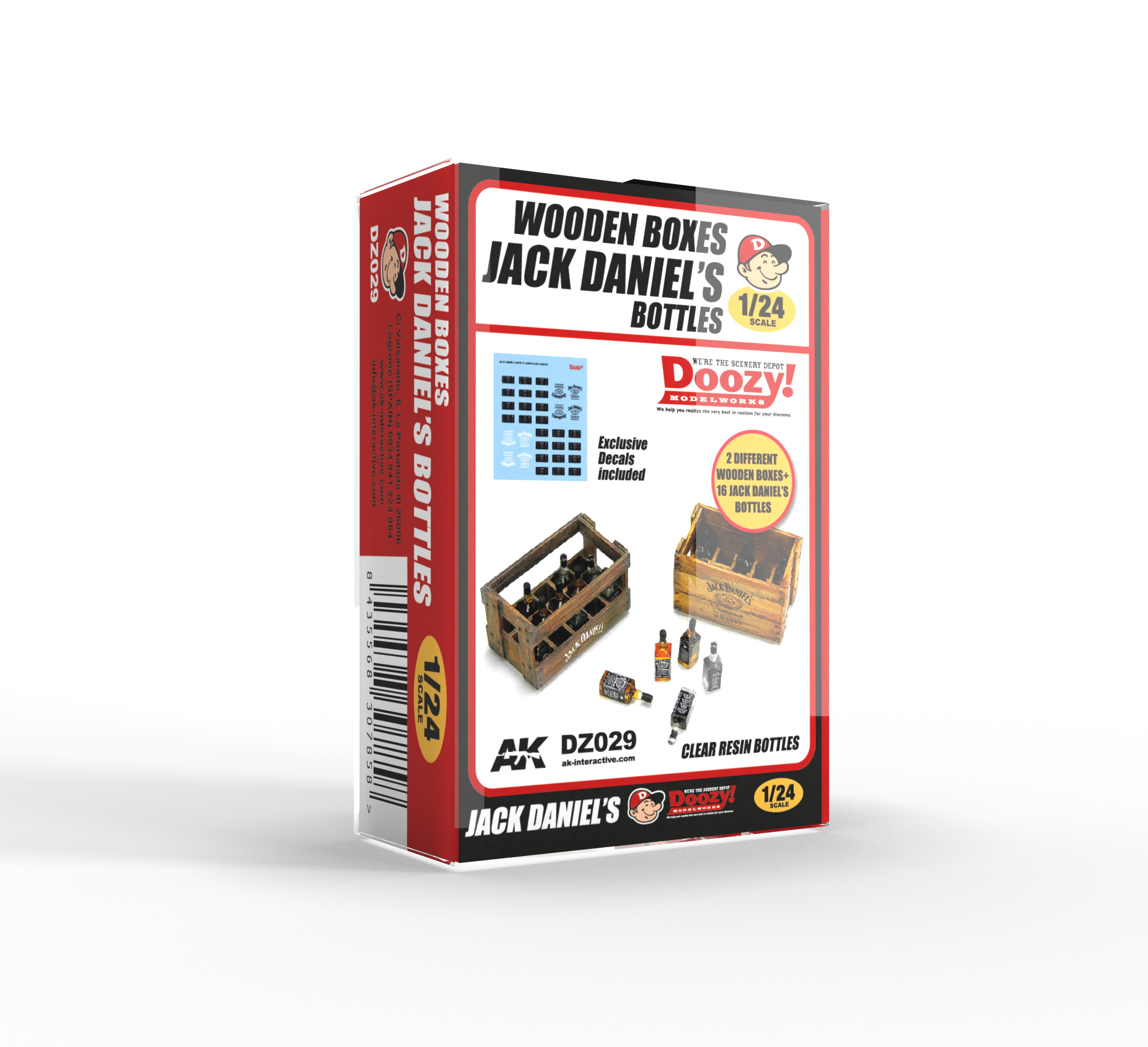 Doozy 1/24 Wooden Boxes Jack Daniel's Bottles | 8435568307858