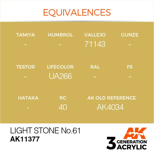 AK Interactive 3G Light Stone No.61 | 8435568310407