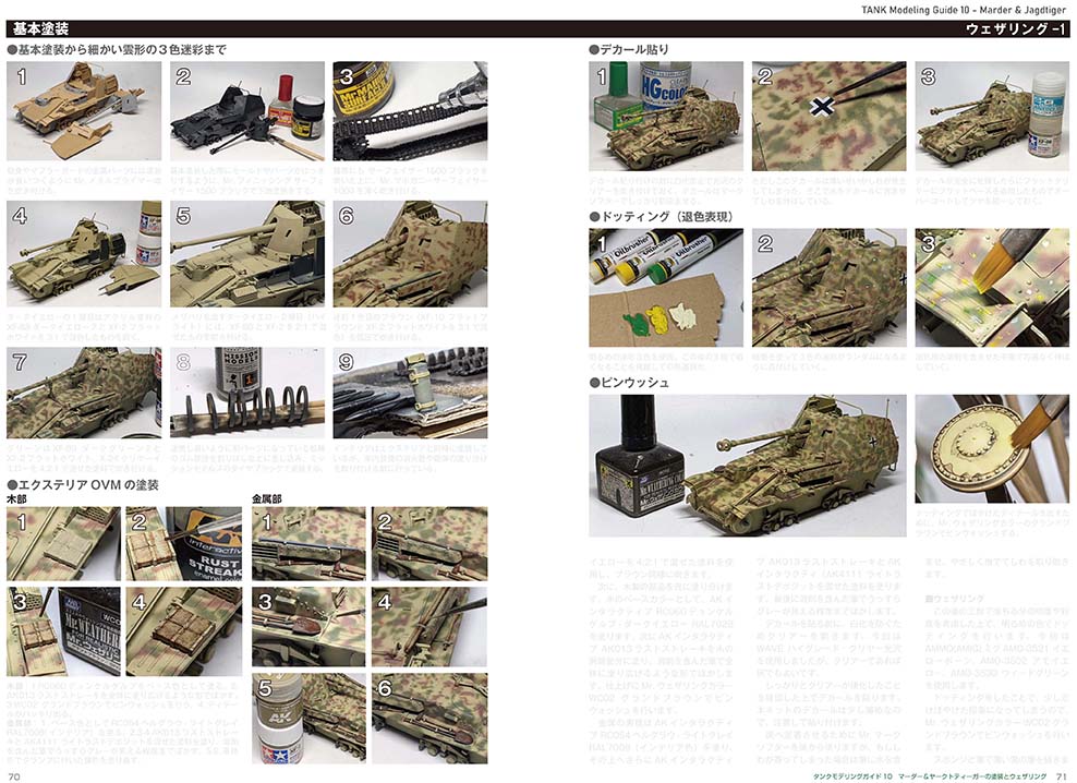 Model Art Tank Modeling Guide 10 : Marder & Jagdtiger Painting & Weathering (Japanese) (kse-49) | 4910123201122