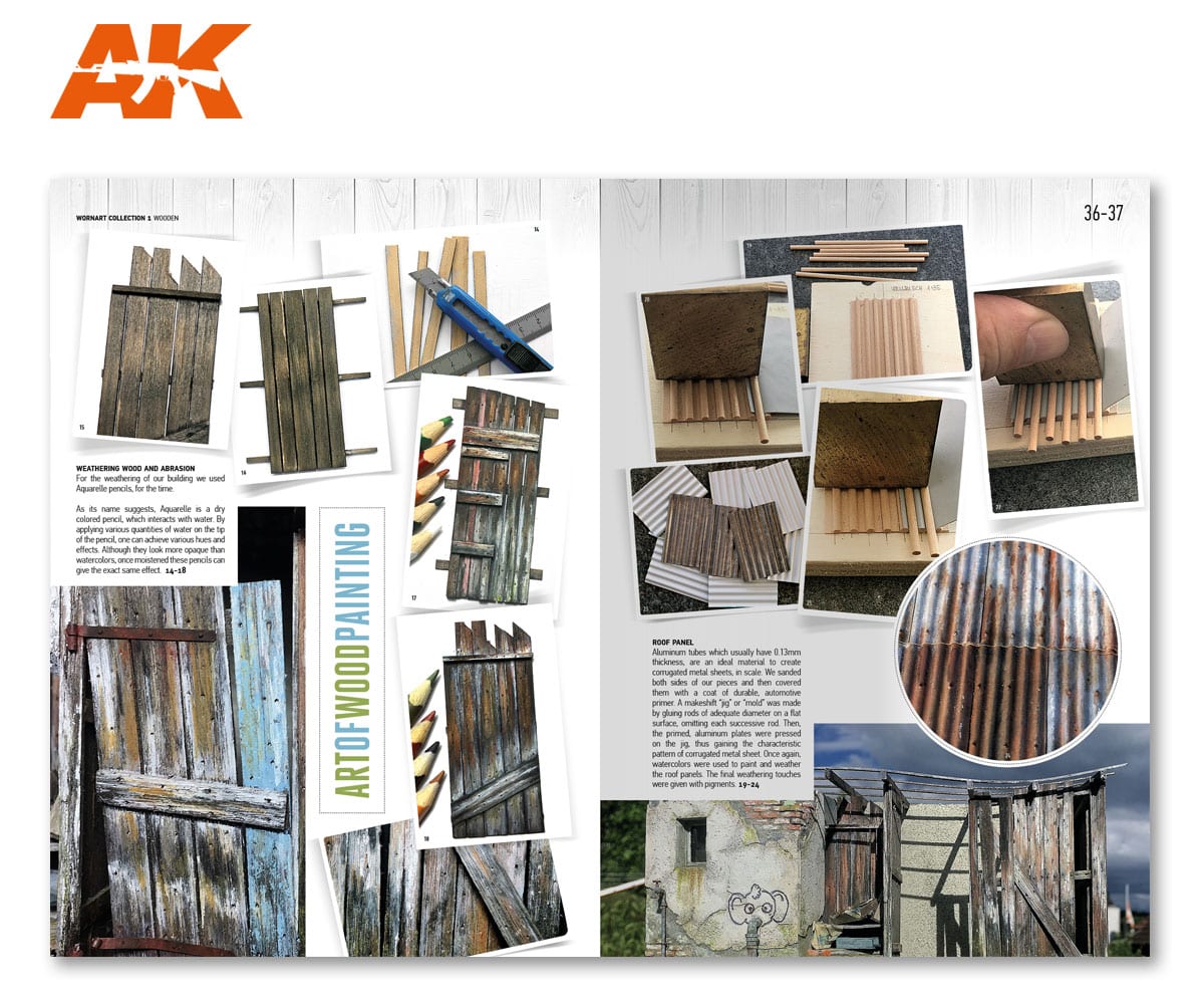 AK Interactive Worn Art Collection 01 - Wooden - English