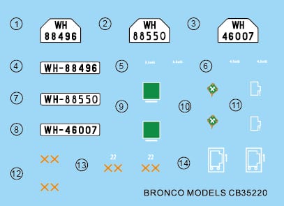 Bronco Models 1/35 German Krupp Protze Kfz.19 Radio Command Car | 6970162330663