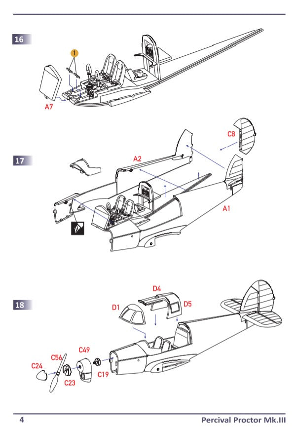 Dora Wings Percival Proctor Mk.III | 4820237050137