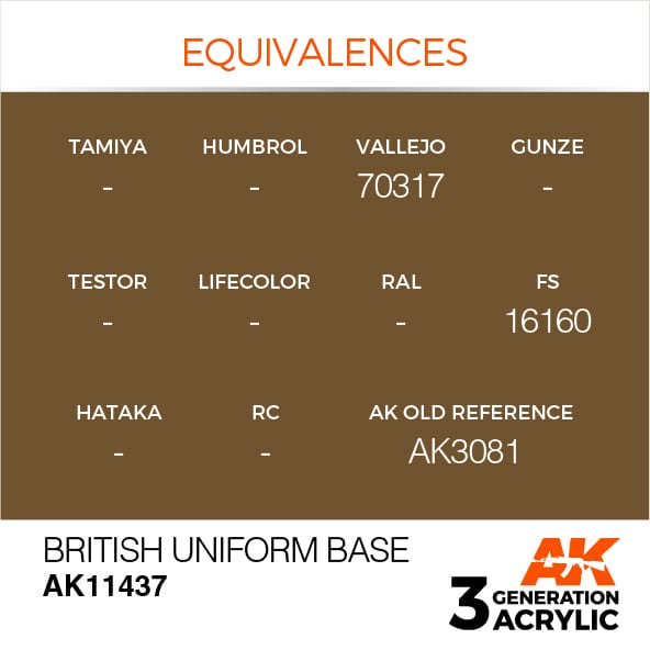 AK Interactive 3G British Uniform Base | 8435568311039
