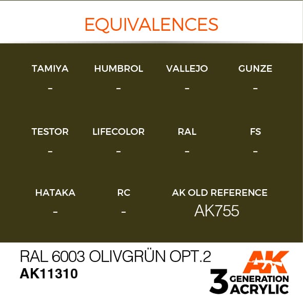 AK Interactive 3G RAL 6003 Olivgrün opt.2 | 8435568309739