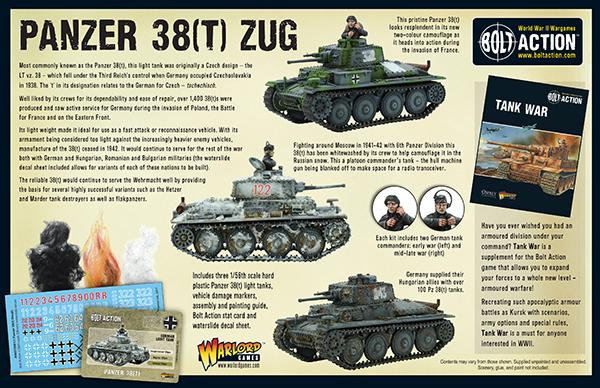 Bolt Action Panzer 38(T) ZUG | 5060393709121