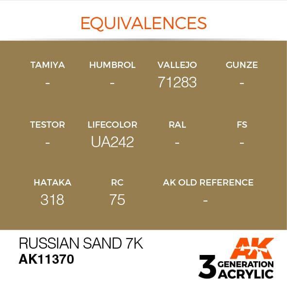 AK Interactive 3G Russian Sand 7K | 8435568310339