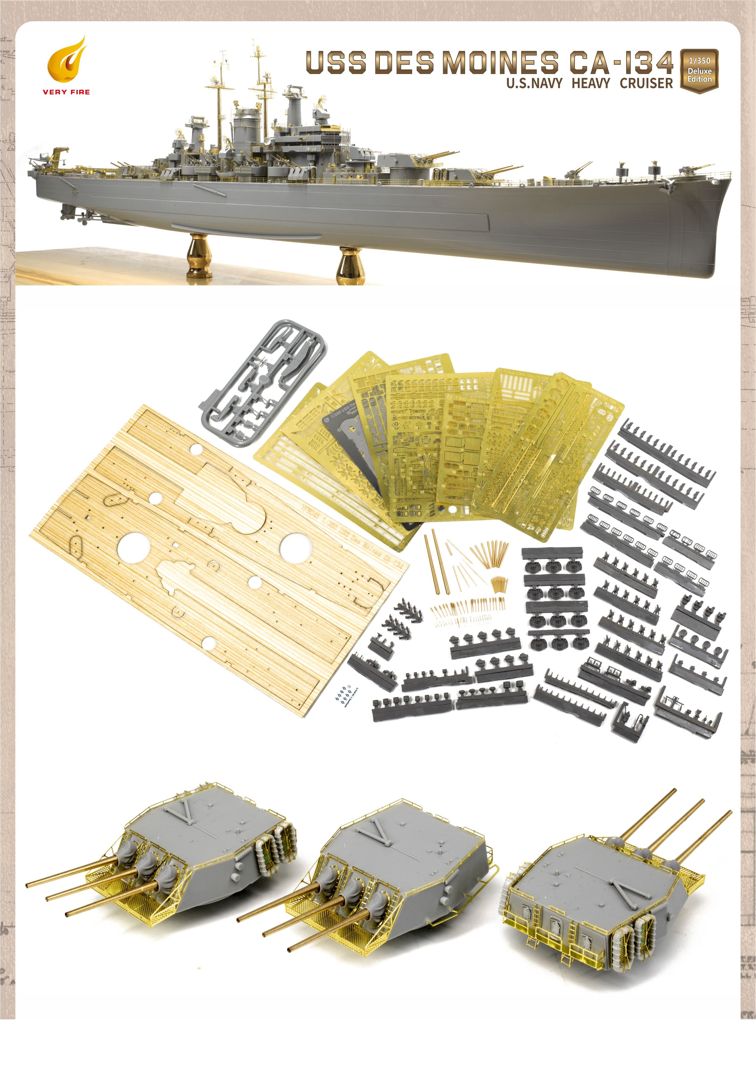 Very Fire 1/350 USS Des Moines DX version | 850001393355