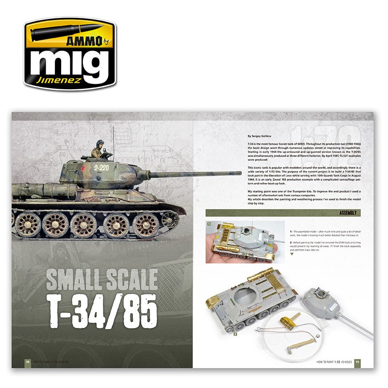 Ammo Mig The Weathering Magazine - Special - How to Paint 1/72 Military Vehicles (English) | 8432074060192