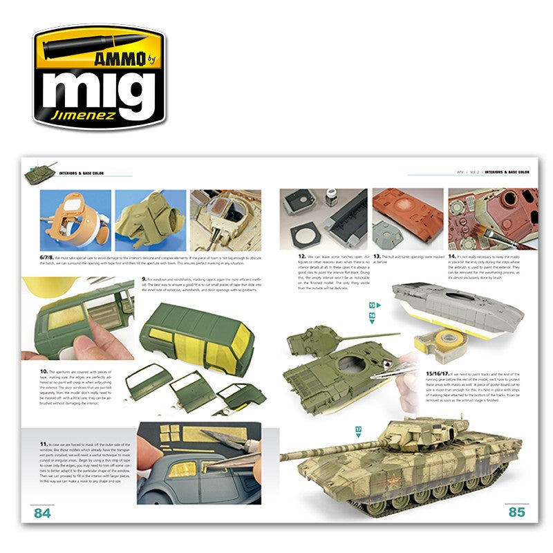 Ammo Mig Encyclopedia of Armour Modelling Techniques - Vol. 2: Interiors & Base Color (English) | 8432074061519