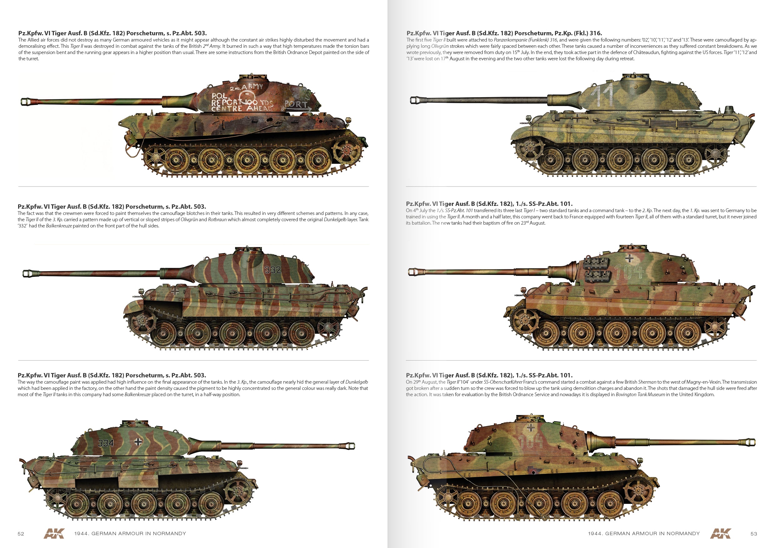 AK Interactive 1944 German Armour In Normandy Camouflage Profile Guide - English | 8435568307810
