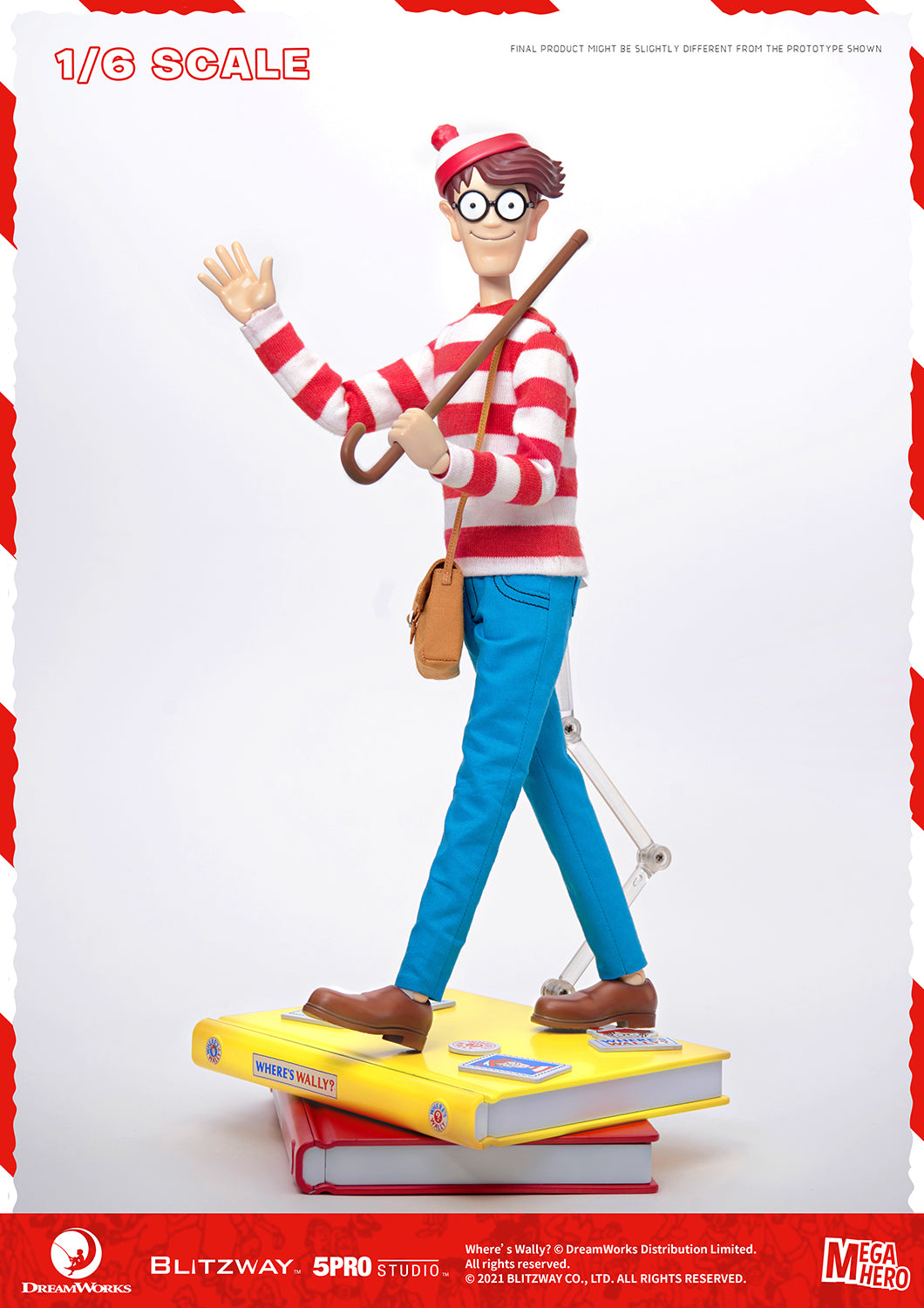 Blitzway Waldo 1/6th Scale Action Figure 'Where's Waldo', 5Pro Studio MEGAHERO Series | 880932147948