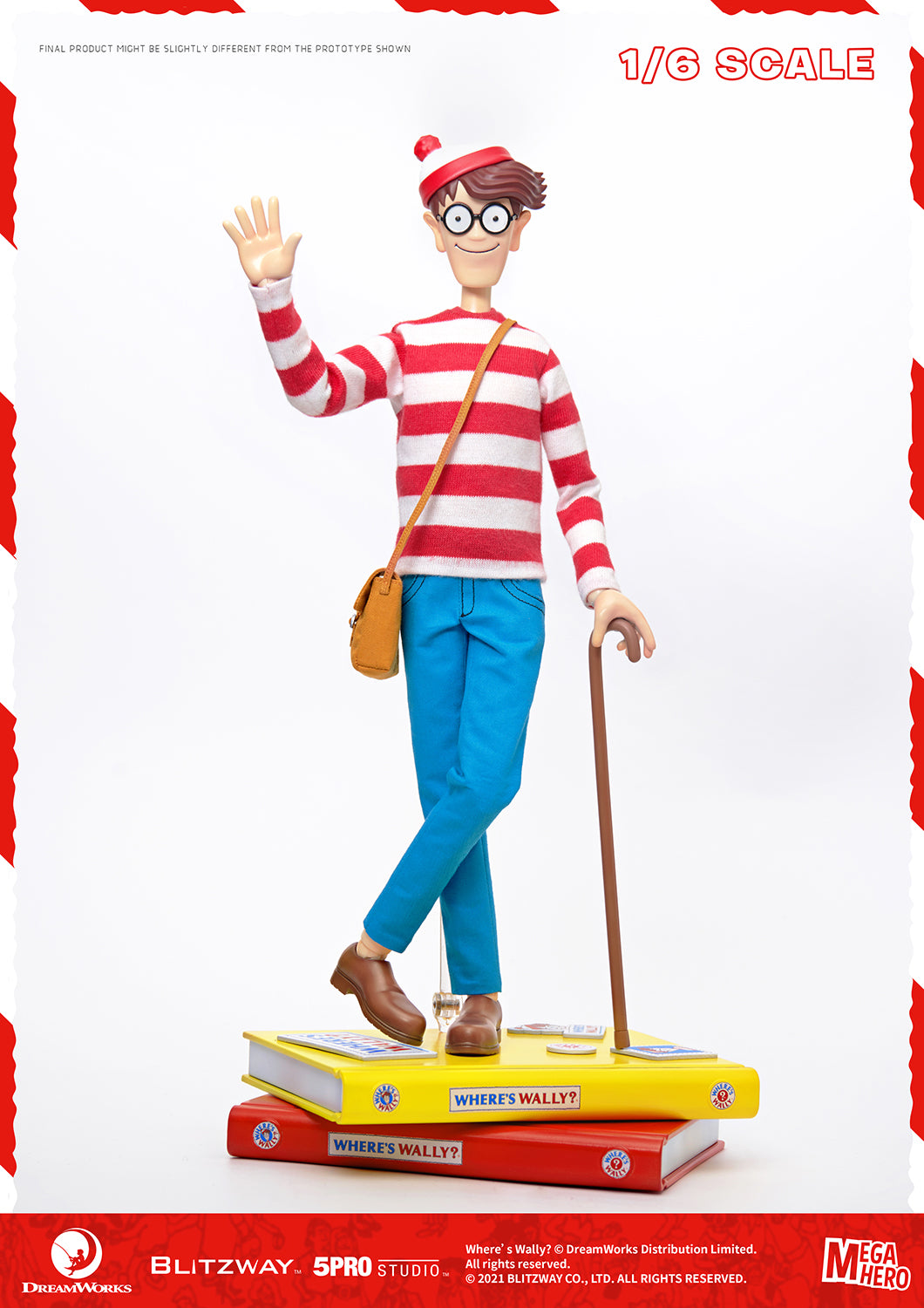 Blitzway Waldo 1/6th Scale Action Figure 'Where's Waldo', 5Pro Studio MEGAHERO Series | 880932147948