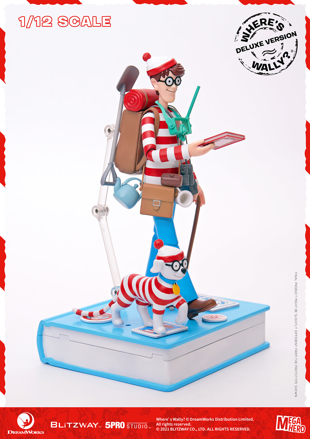 Blitzway Waldo 1/12th Scale Action Figure (Deluxe version) 'Where's Waldo', 5Pro Studio MEGAHERO Series | 880932147950