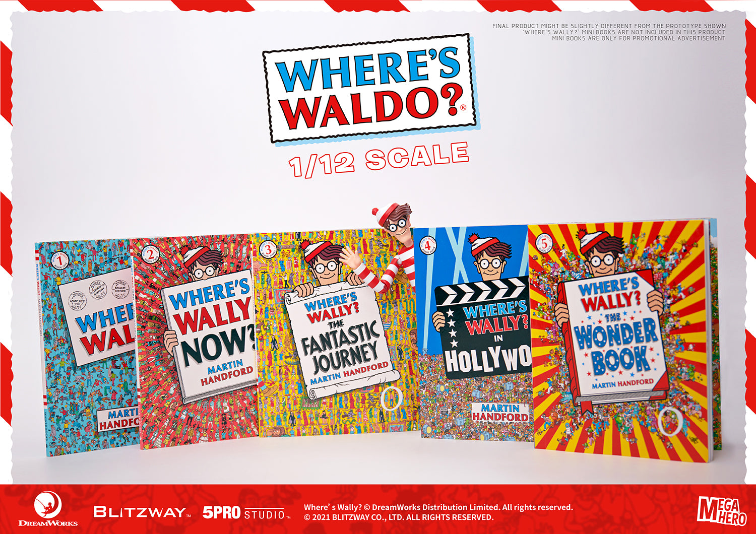 Blitzway Waldo 1/12th Scale Action Figure (Normal version) 'Where's Waldo', 5Pro Studio MEGAHERO Series | 880932147949