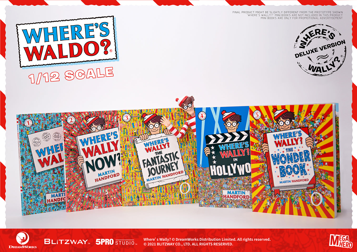 Blitzway Waldo 1/12th Scale Action Figure (Deluxe version) 'Where's Waldo', 5Pro Studio MEGAHERO Series | 880932147950