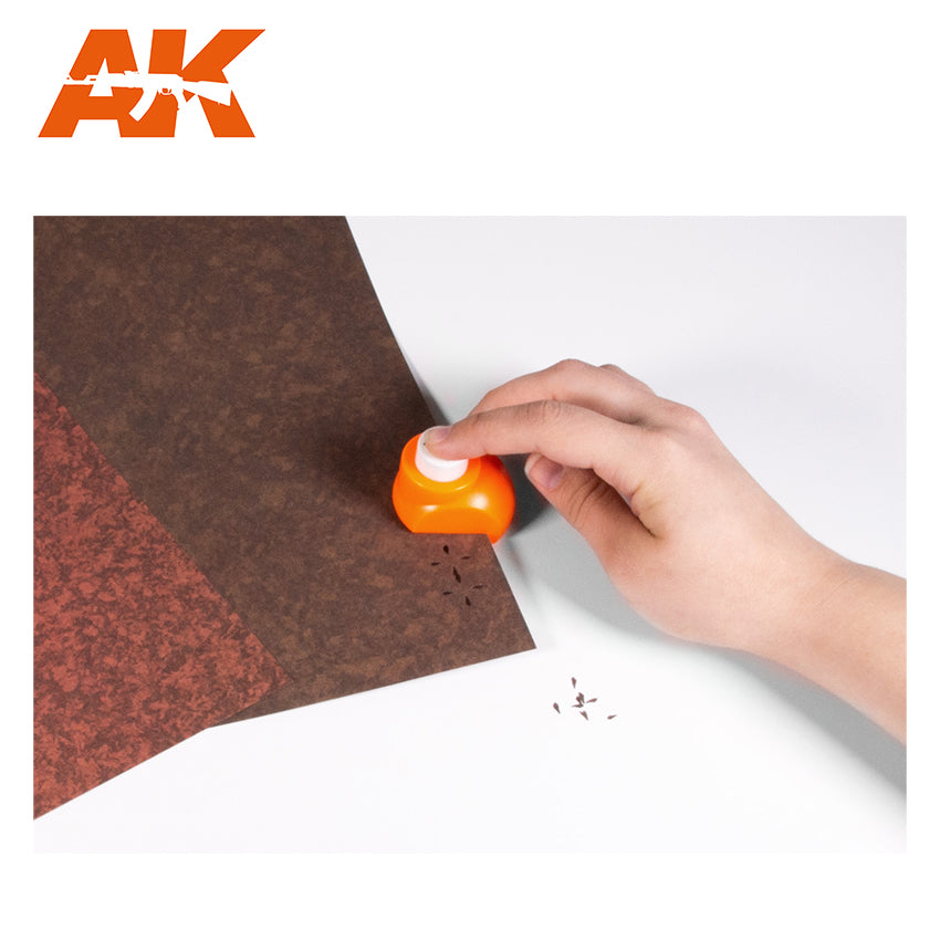 AK Interactive Leaves Punching Sheet Set (4 pcs, A4 size) | 8435568326071