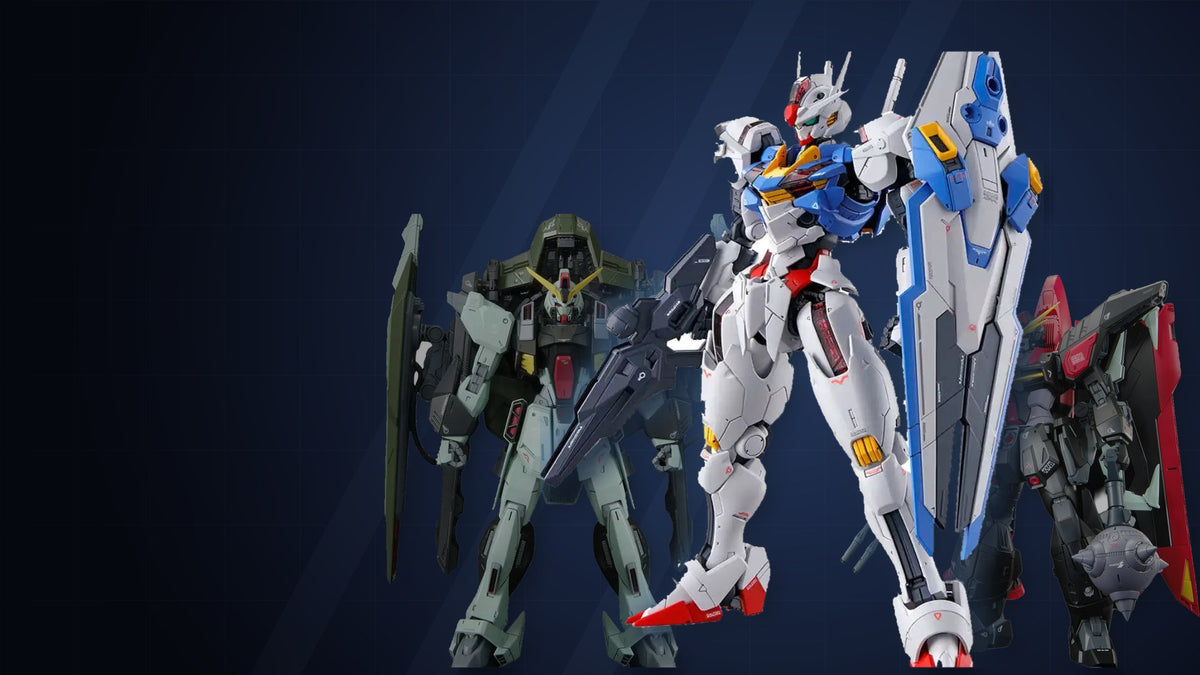 Full Mechanics 1/100 Gundam Aerial, Forbidden Gundam and Raider Gundam kits
