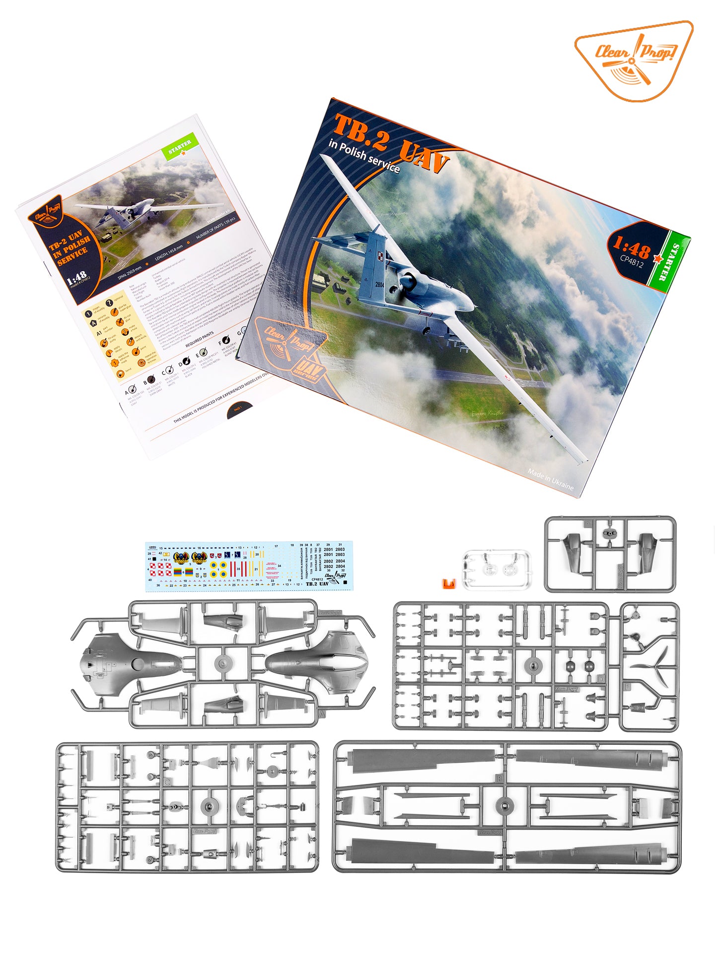 Clear Prop 1/48 TB.2 UAV in Polish service [Starter Kit] | 6400608763538