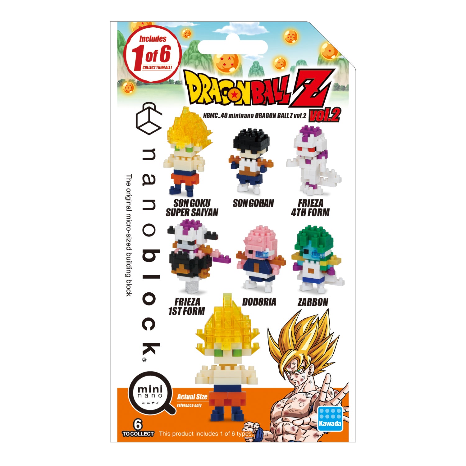 Nanoblock mininano Series Dragon Ball Z vol.2 "Dragon Ball Z", Blind Box of 6