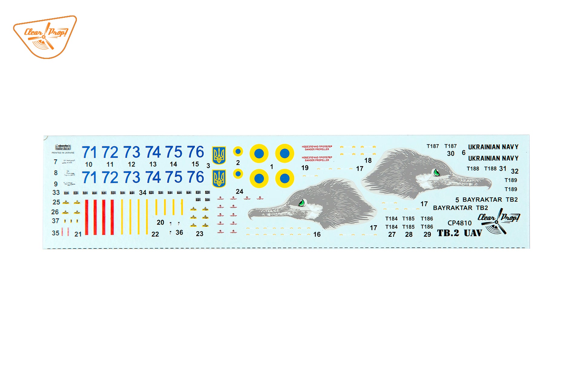 Clear Prop 1/48 TB.2 UAV UKRAINIAN NAVY [Starter Kit] | 6400608763514