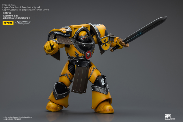 Joy Toy Imperial Fists Legion Cataphractii Terminator Squad Legion Cataphractii Sergeant with Power Sword(6973130379374)(6973130379374)