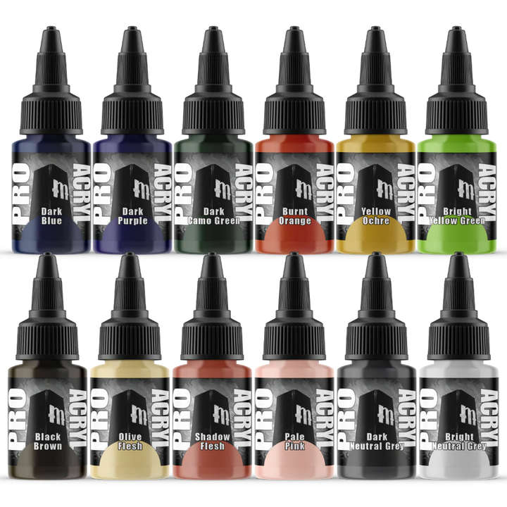 Monument Hobbies Pro Acryl Expansion Set #1 - 12 Colors | 655368065224
