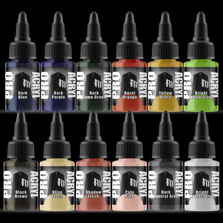 Monument Hobbies Pro Acryl Expansion Set #1 - 12 Colors | 655368065224