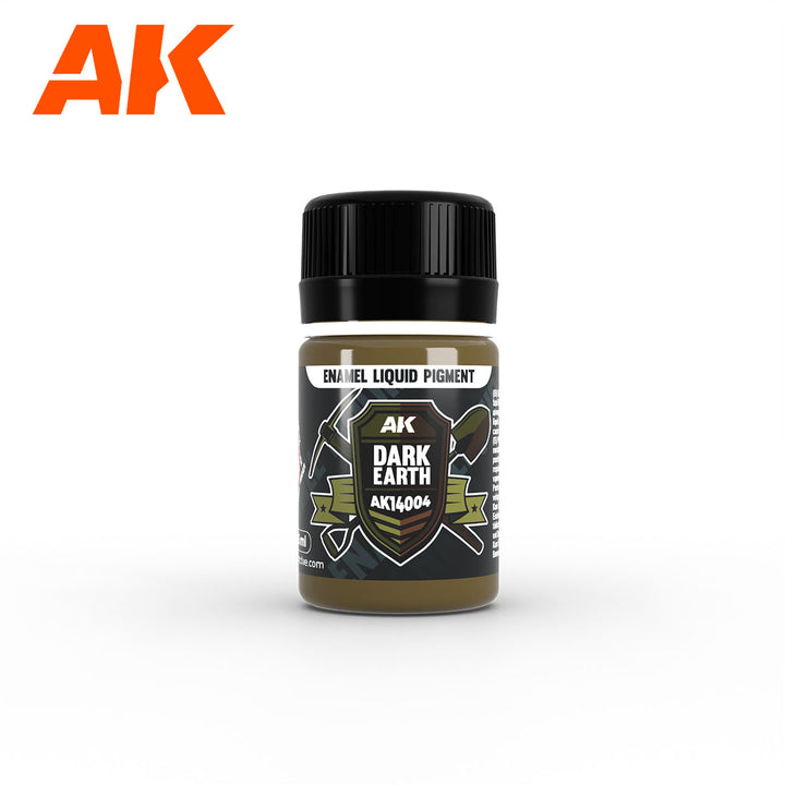 AK Interactive Enamel Liquid Pigment Dark Eartht 35ml | 8435568334557
