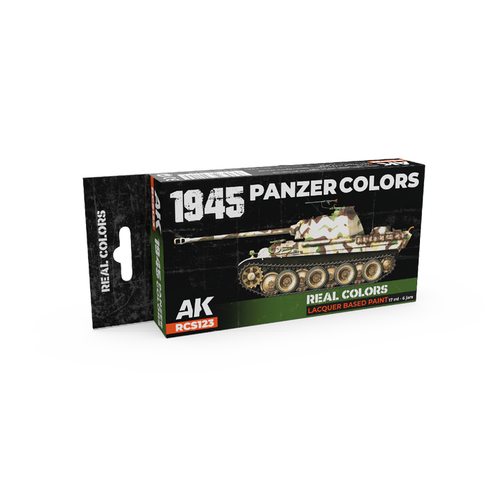 AK Interactive Real Colors 1945 Panzer Colors Set (Set of 6) | 8435568340145