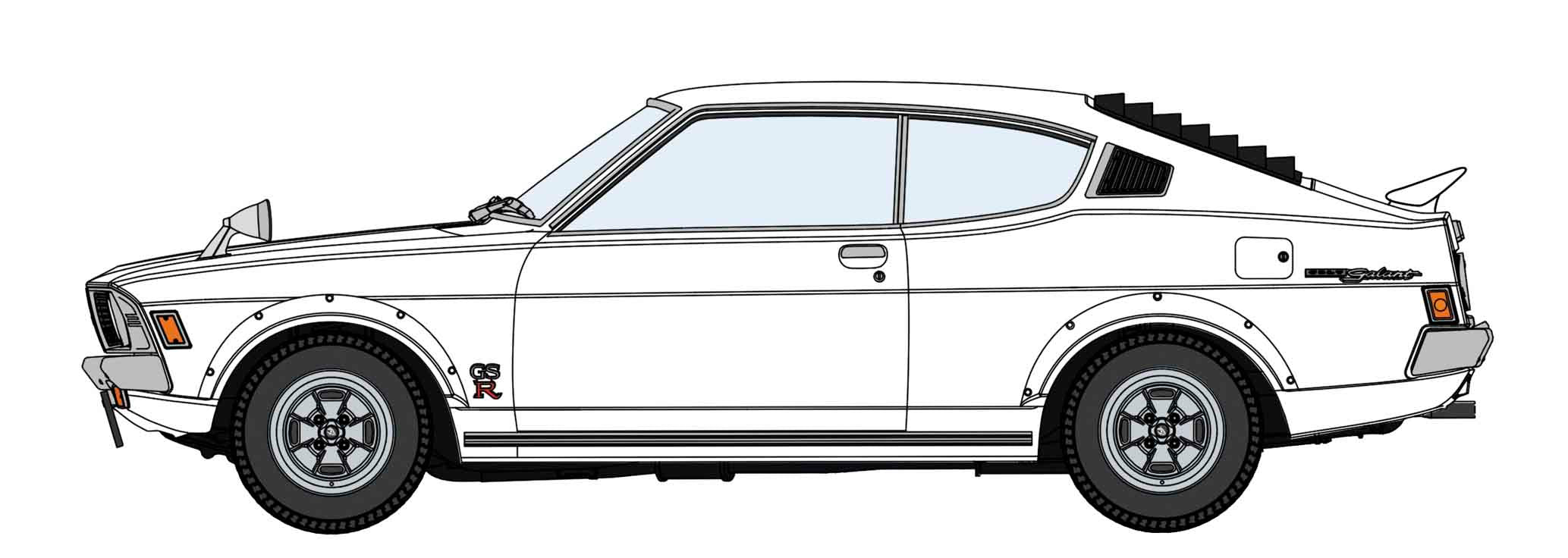 Hasegawa 1/24  MITSUBISHI GALANT GTO 2000GSR EARLY VERSION w/REAR WING(4967834206786)