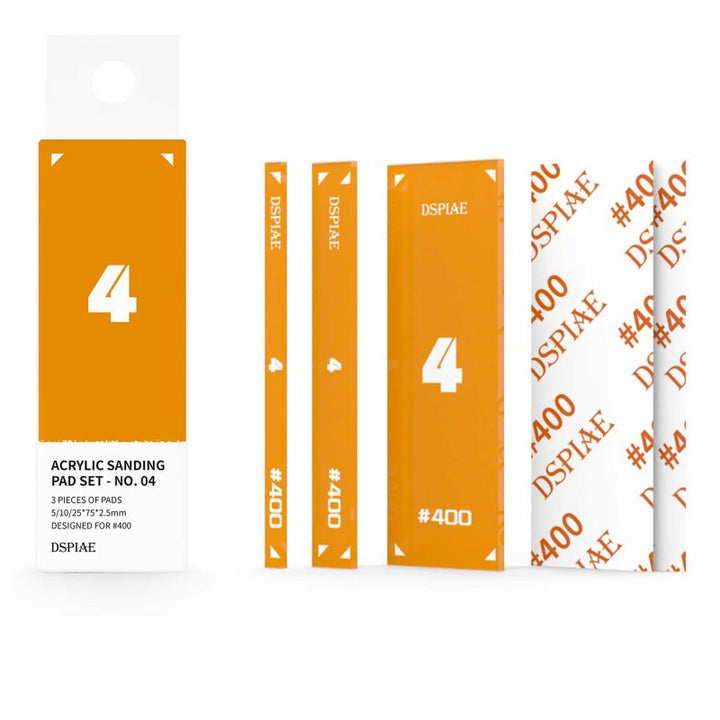 Dspiae PT-SP04 Acrylic Sanding Pad Set-Orange (400# grit) | 6970845565306