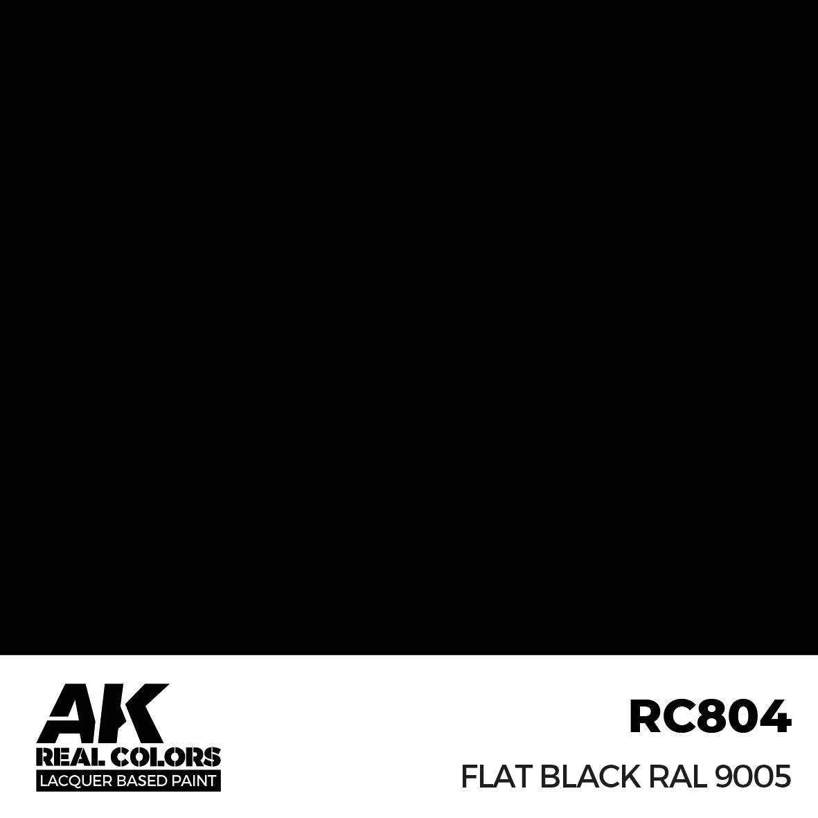 AK Interactive Real Colors Flat Black RAL 9005 17 ml. | 8435568335578