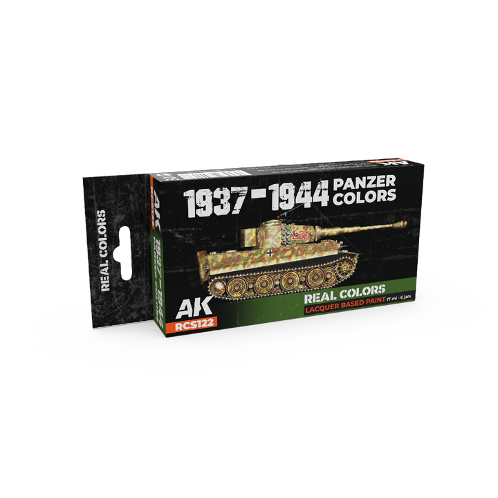 AK Interactive Real Colors 1937-1944 Panzer Colors Set (Set of 6) | 8435568340138
