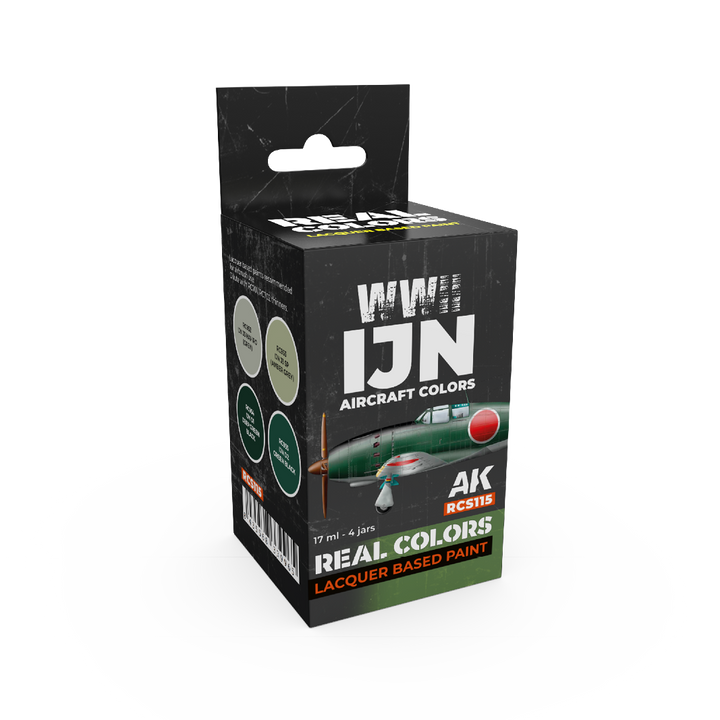 AK Interactive Real Colors WWII IJN Aircraft Colors Set (Set of 4) | 8435568339965