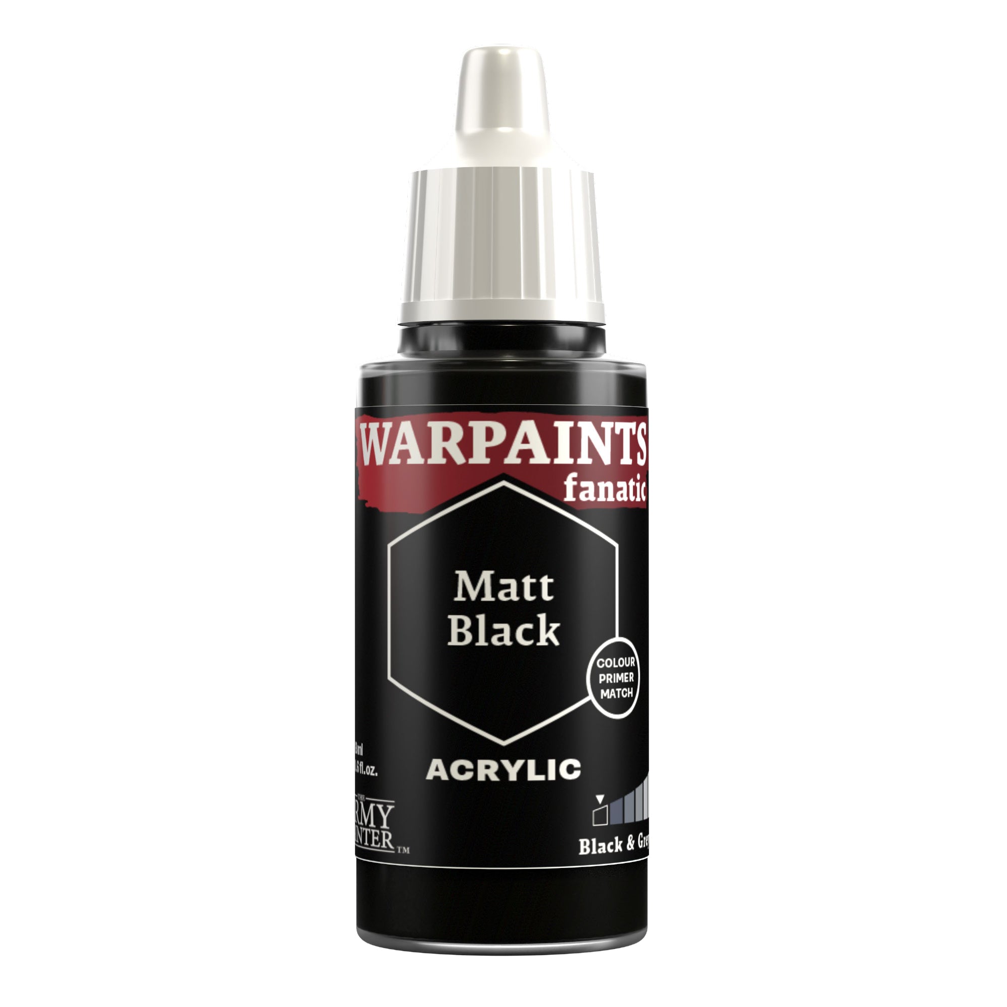 Army Painter Warpaints Fanatic Acrylic, Matt Black | 5713799300125