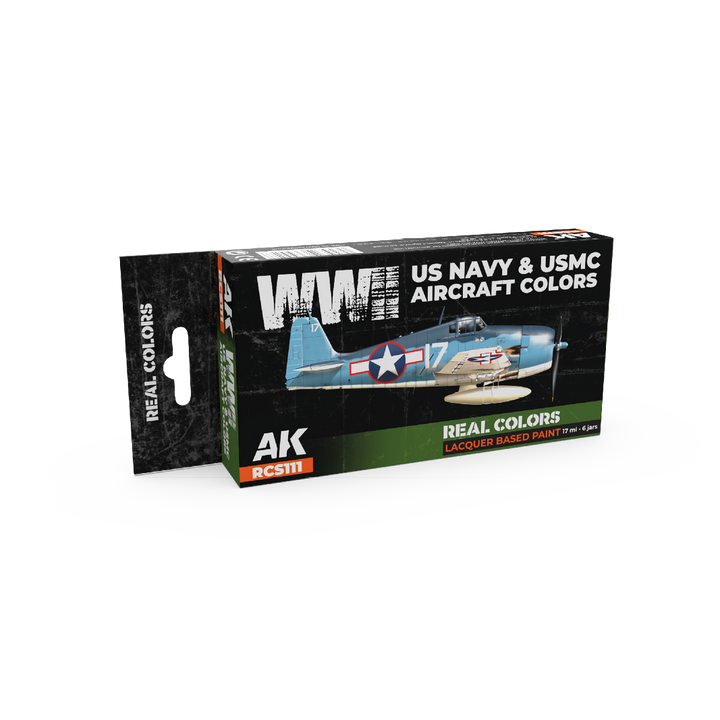AK Interactive Real Colors WWII US Navy & USMC Aircraft Colors Set (Set of 6) | 8435568339927