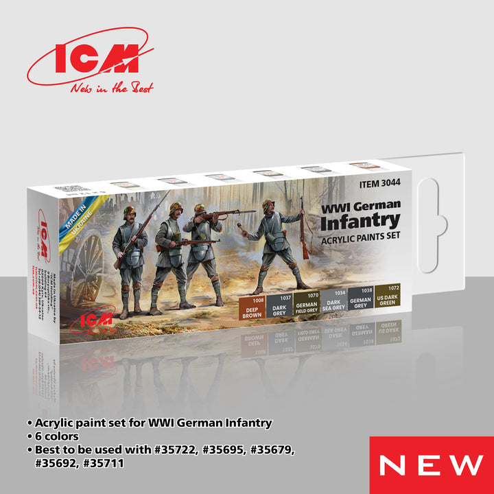 ICM Acrylic Paint Set for WWI German infantry | 4823044410101