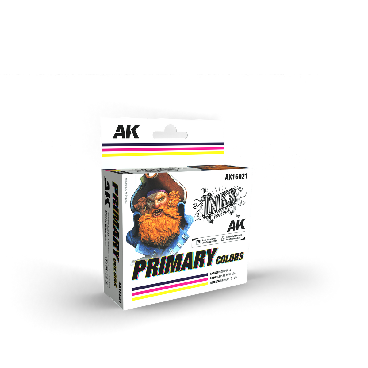 AK Interactive The INKS PRIMARY COLORS Set (8435568338982) | P-Rex Hobby