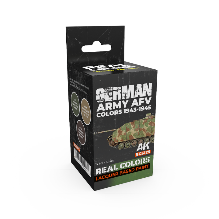 AK Interactive Real Colors German Army AFV Colors 1943-1945 Set (Set of 3) | 8435568340176