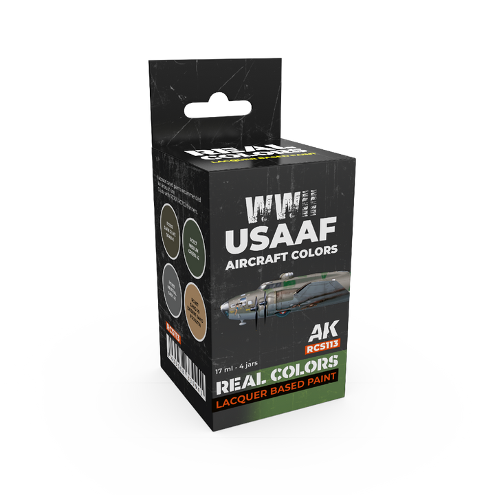 AK Interactive Real Colors WWII USAAF Aircraft Colors Set (Set of 4) | 8435568339941