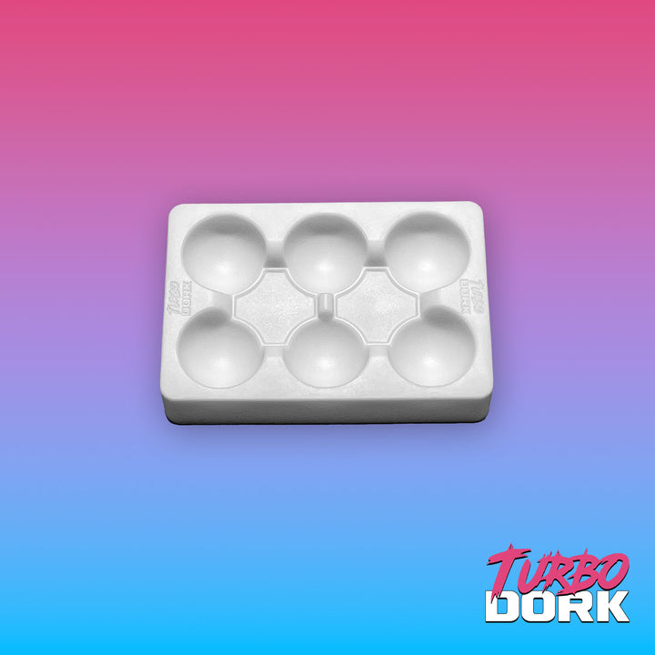 Turbo Dork Silicone Dry Palette (Small, White) 30g, 75mm x 50mm x 15mm | 850052885045