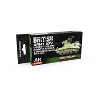 AK Interactive Real Colors British Army AFV Desert Colors Set (Set of 6) | 8435568340190