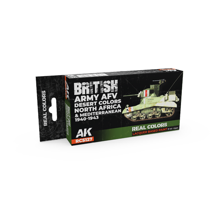 AK Interactive Real Colors British Army AFV Desert Colors Set (Set of 6) | 8435568340190