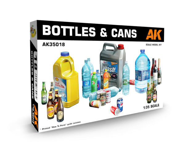 AK Interactive 1/35 Bottles & Cans | 8435568339484
