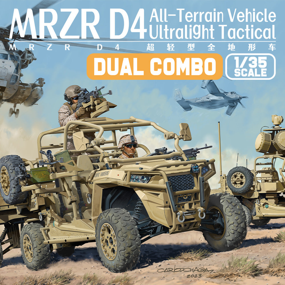 Magic Factory 1/35 MRZR D4 Ultralight Tactical All-Terrain Vehicle (Dual Combo/Two kits in one set) | 6974715830143