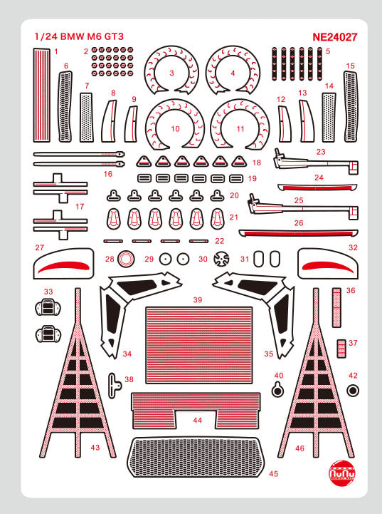 Platz Nunu Detail-Up Parts for 1/24 BMW M6 GT3 Rundstrecken-Trophy 2020 Winner | 4545782071740