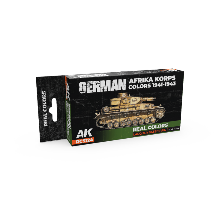 AK Interactive Real Colors German Afrika Korps Colors 1941-1943 Set (Set of 6) | 8435568340152