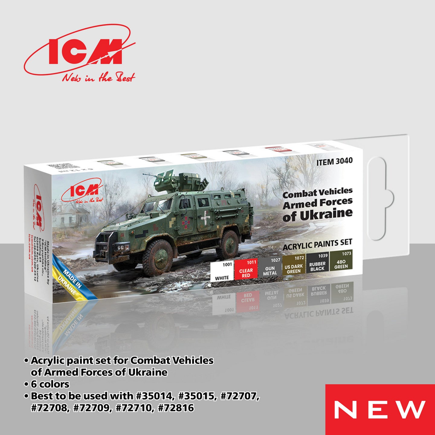 ICM Acrylic Paint Set for Armed Forces of Ukraine | 4823044410149